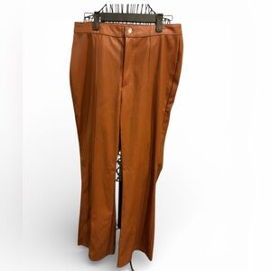 Faux Leather Brown Pants Size 8